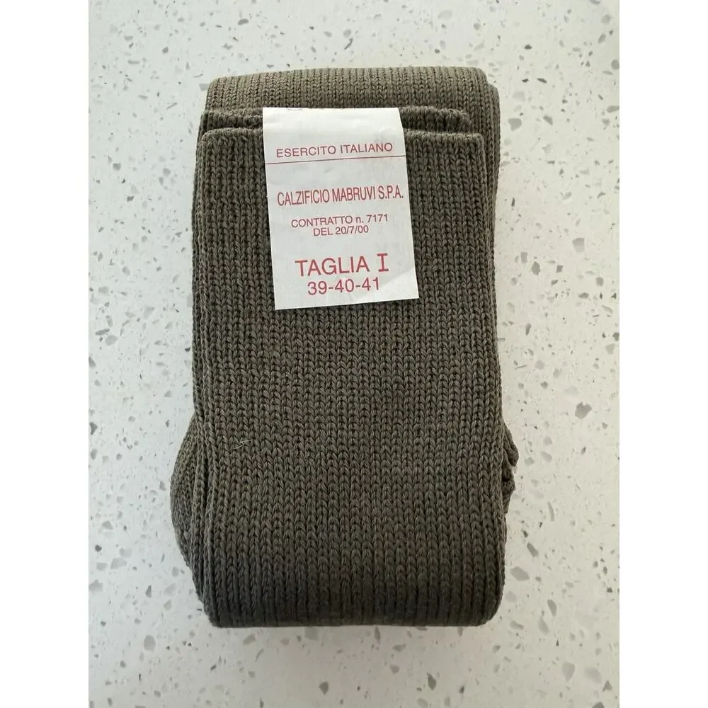 Italian Army Wool Leggings Gaiters Puttees Olive Green Virgin Wool NOS Size I